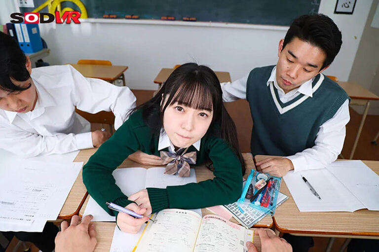 画像5｜13dsvr01235｜【VR】僕は教師。よく質問に来る男子女子、こいつら距離近すぎない…？ん？なんかよく見えないけどエロイことしてね？大人として叱らないと……って俺も誘われてるの…？VR 高瀬りな