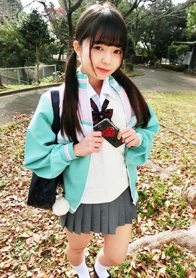 a girl in a school uniform